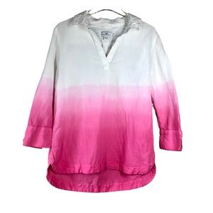 Vineyard Vines Ombré Linen Blend Top